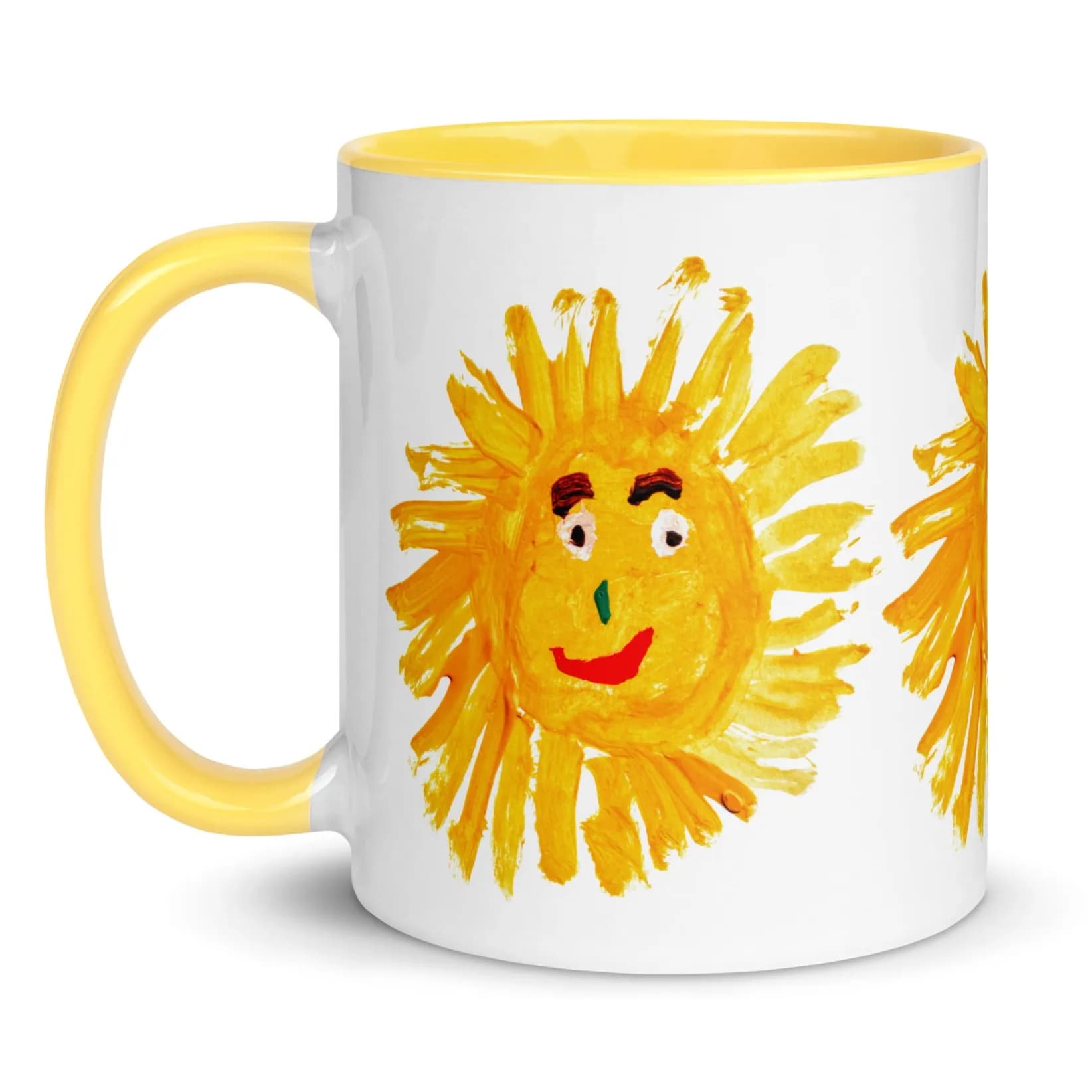 Golden Sun mug lifestyle photo in cozy home setting with warm light