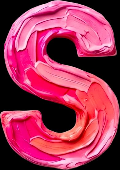 S - Hand-painted letter by kid artist Mia Mai