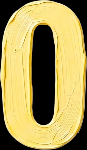 O - Hand-painted letter by kid artist Mia Mai