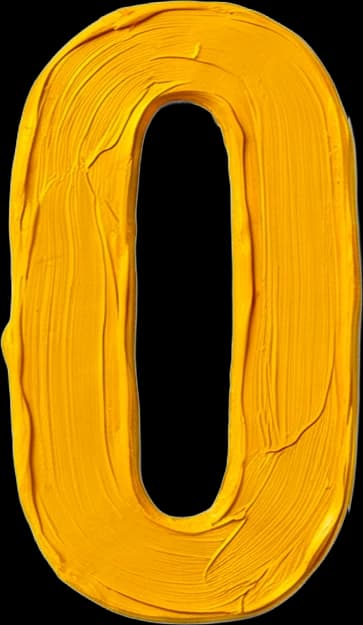O - Hand-painted letter by kid artist Mia Mai