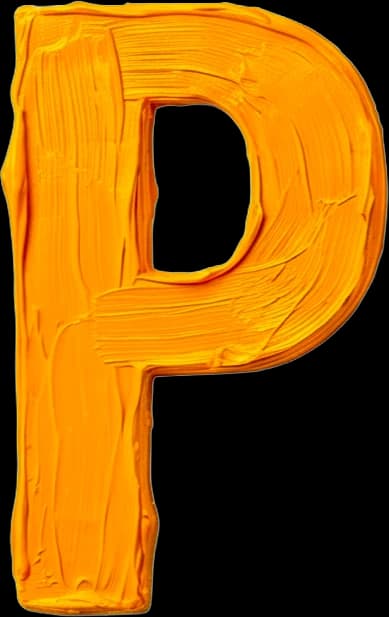 P - Hand-painted letter by kid artist Mia Mai