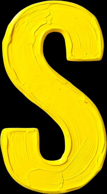 S - Hand-painted letter by kid artist Mia Mai
