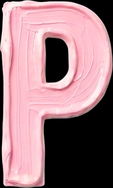 P - Hand-painted letter by kid artist Mia Mai