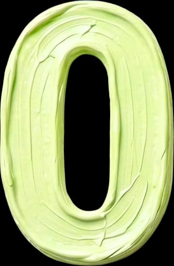 O - Hand-painted letter by kid artist Mia Mai