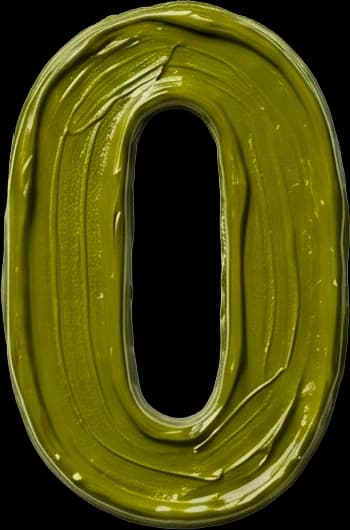O - Hand-painted letter by kid artist Mia Mai