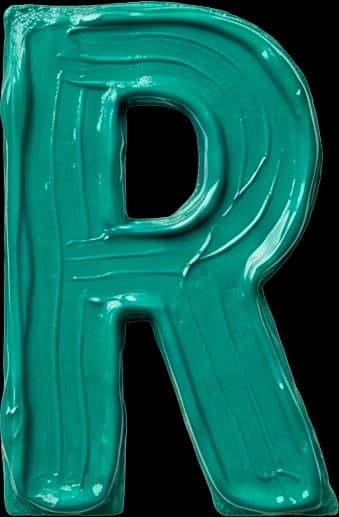 R - Hand-painted letter by kid artist Mia Mai