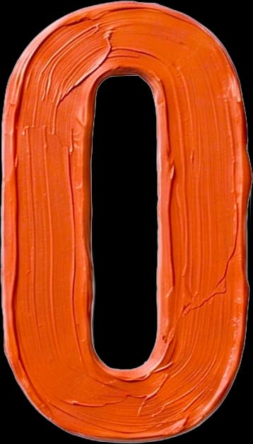 O - Hand-painted letter by kid artist Mia Mai